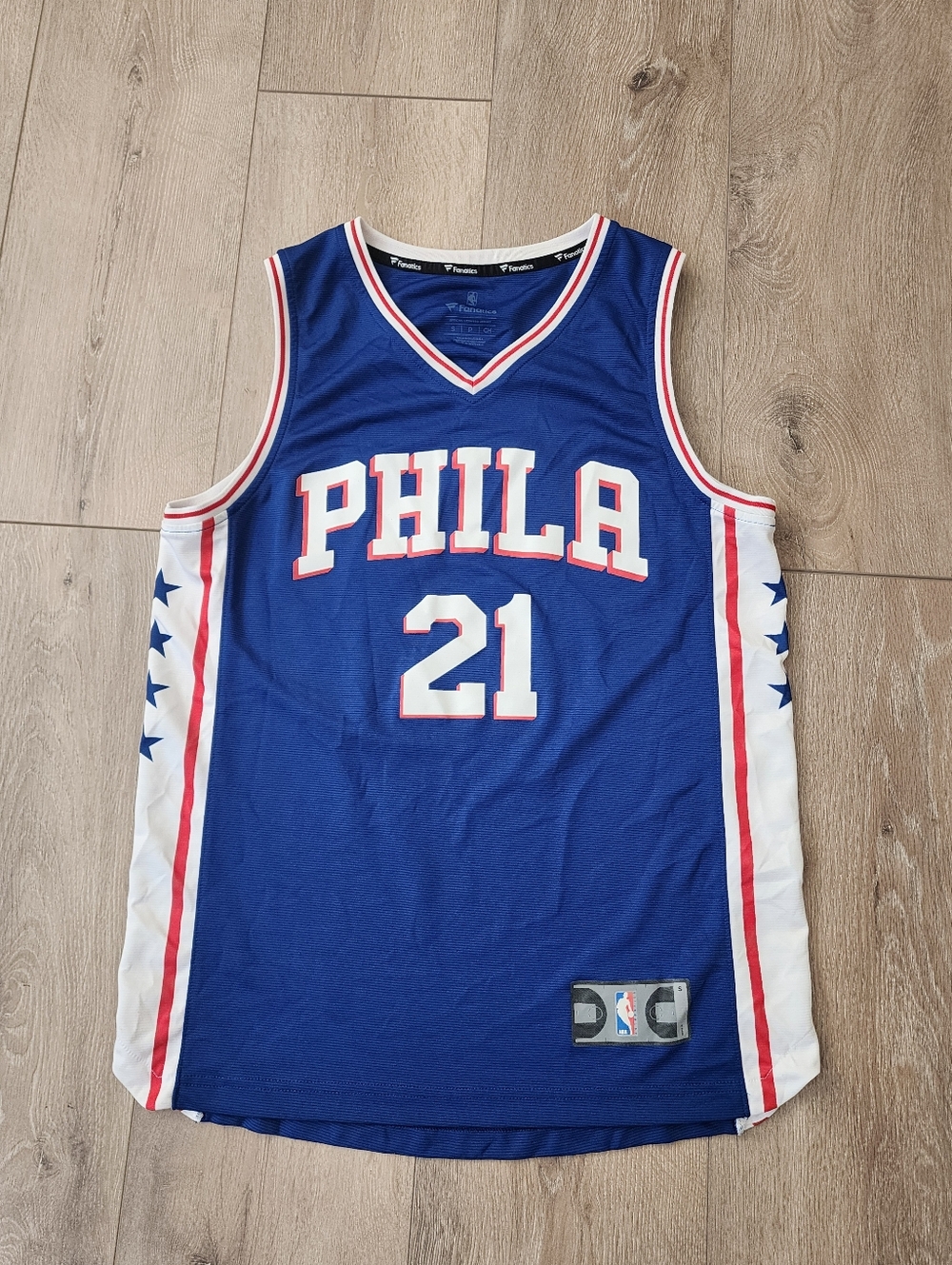 Philadelphia 76ers Sixers Joel Embiid #21 Basketball Jersey NBA Fanatics Size S